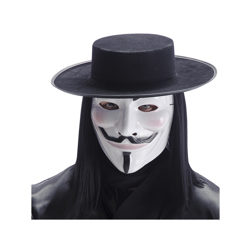 Luxe wit masker V for Vendetta Fun en Feest