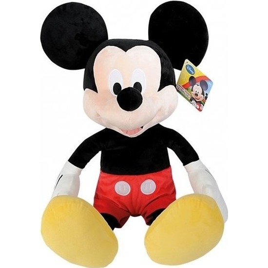 Cartoon knuffels Disney Mickey Mouse muis zwart 19 cm als cadeau